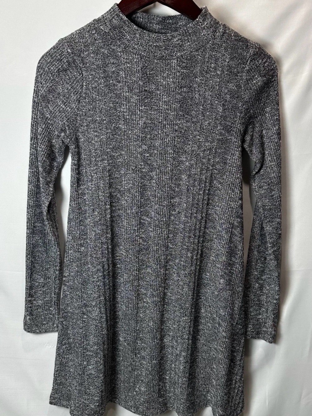 Mossimo Ribbed Knit Dress – Heather Gray, Women Size XS